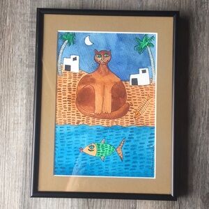 Fun Cat Art by Cristina Fonollos.